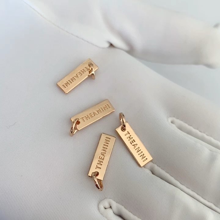 High Quality Oval Shape Custom Small Metal Logo Jewelry Tags With