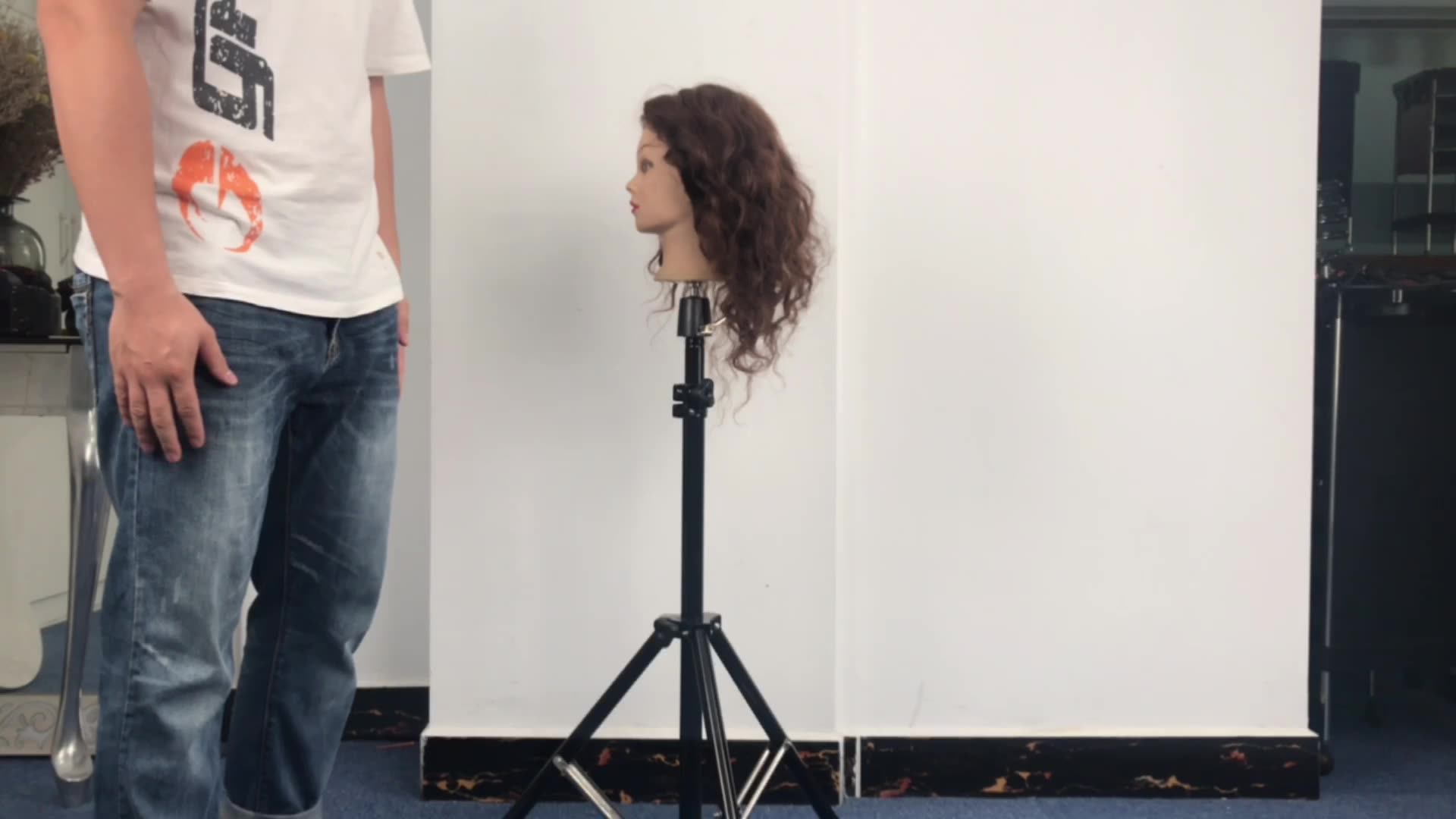 H0044 Black Adjustable Mannequin Tripod,Hairdressing,Wig Stand Buy