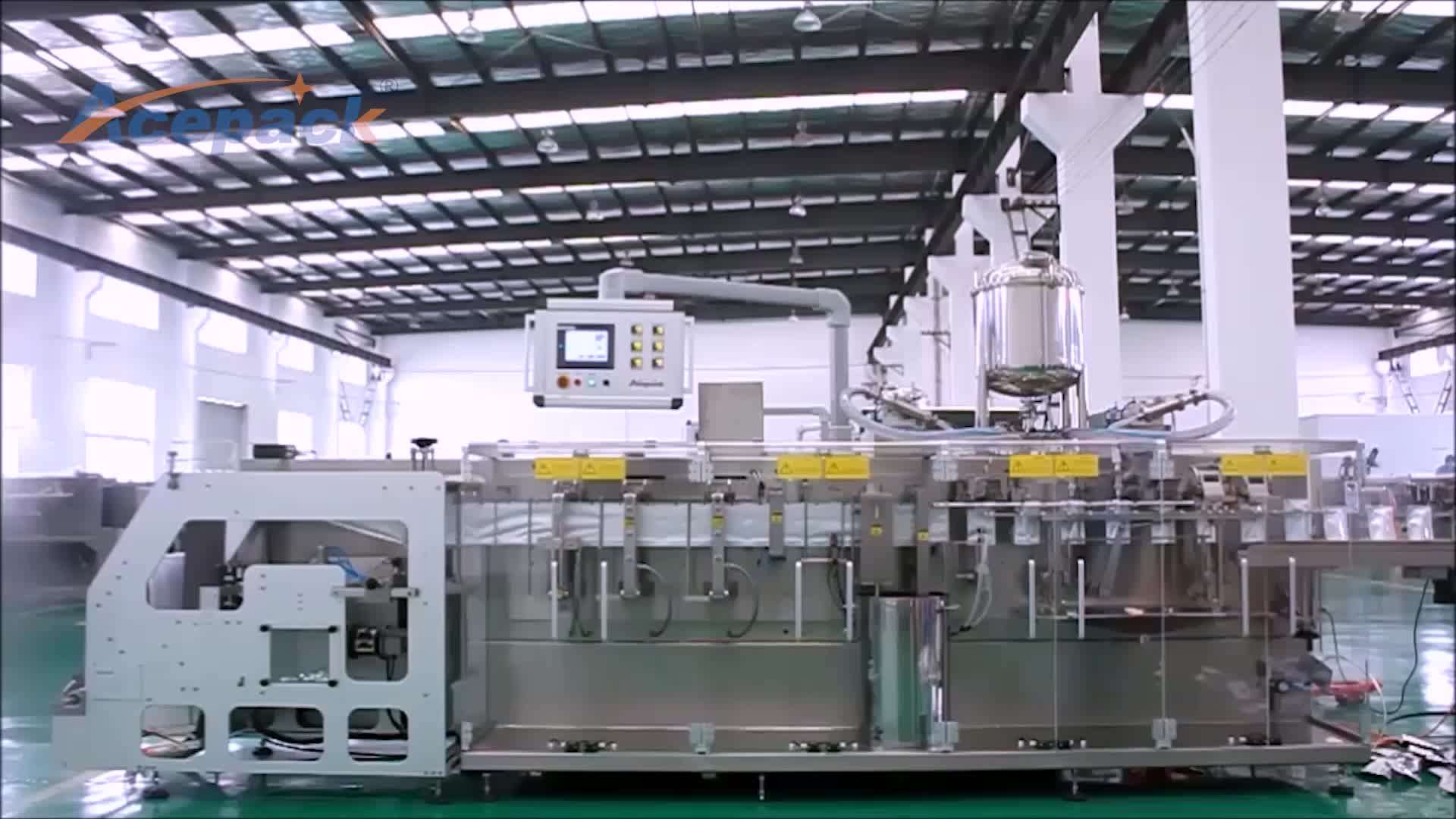 60ppm Automatic Sachet Machine Liquid Doypack Yogurt Packing Pouch Hffs Form Fill Seal Roll Film