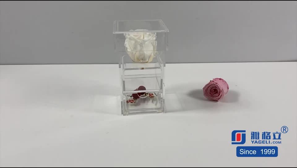 Custom Clear Acrylic Perspex Flower Rose Box For Single Rose Buy