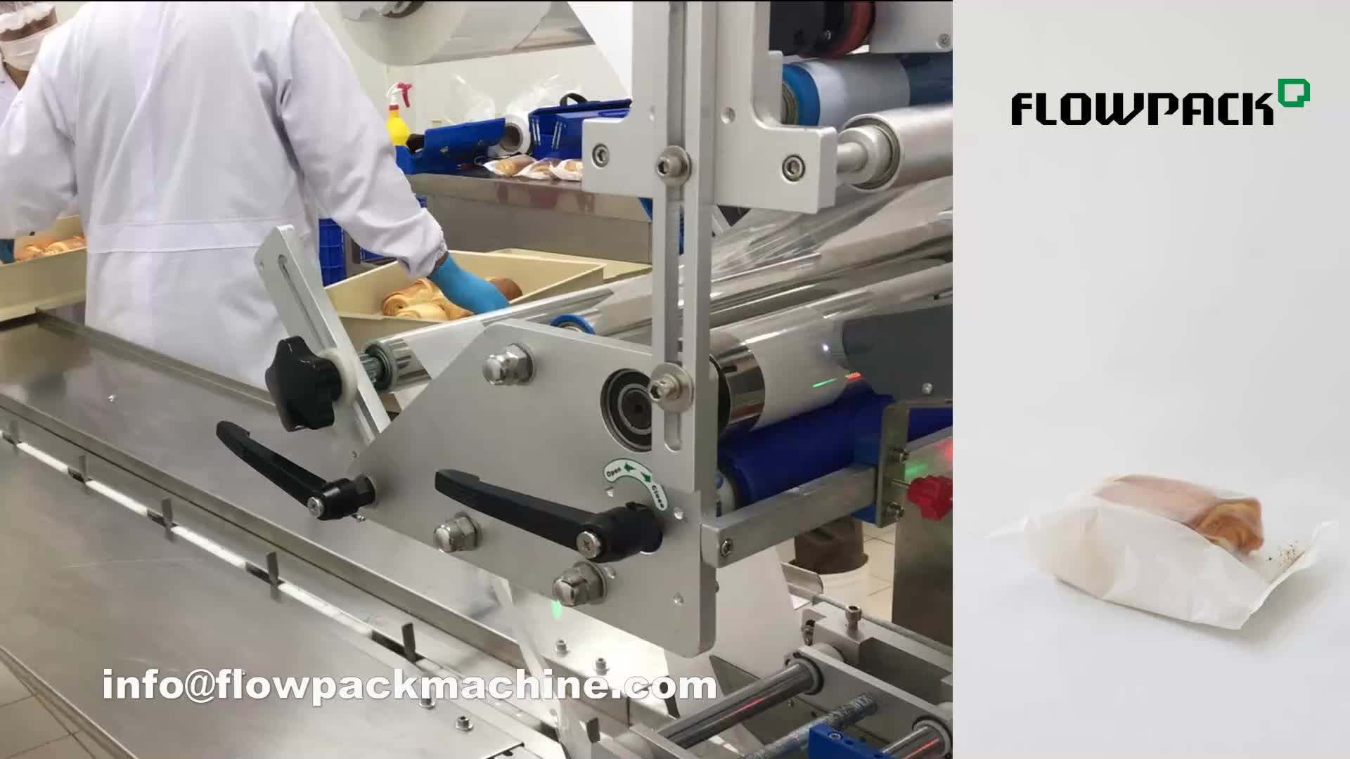 Food Horizontal Flow Wrap Chocolate Wrapping Packaging Machine For