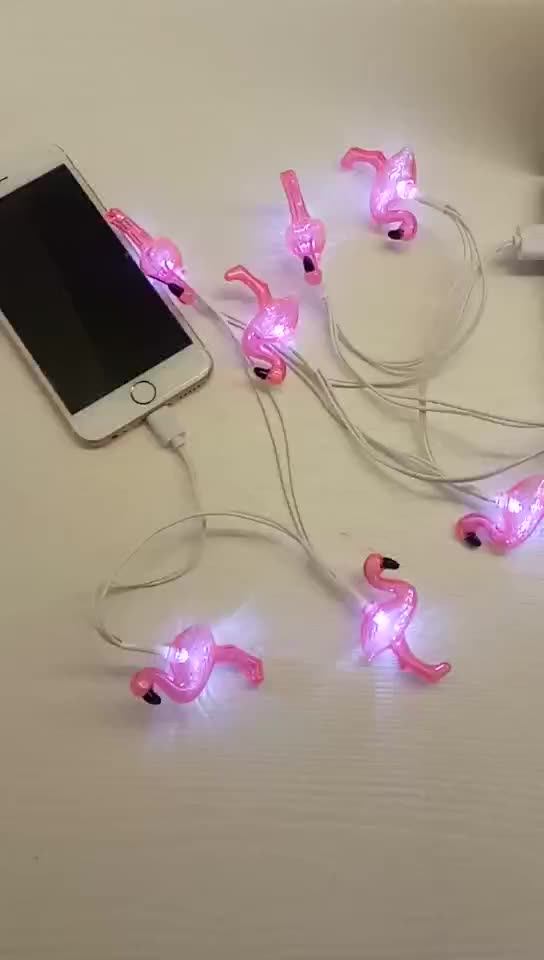 Best New Christmas Light Phone Charging Cable Charger 8 Led Flamingo