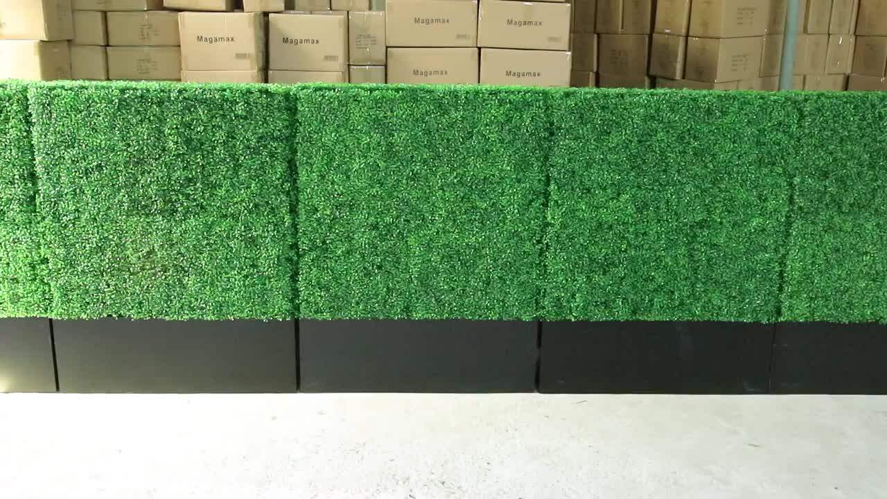 Wholesale Uvproof Artificial Boxwood Hedge Green Panel Vertical Wall