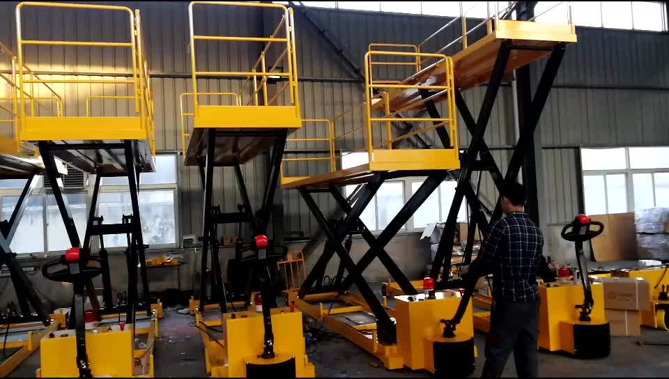 2000kg Fully Electric Battery Operated Powered Drive Scissor Lift Cart