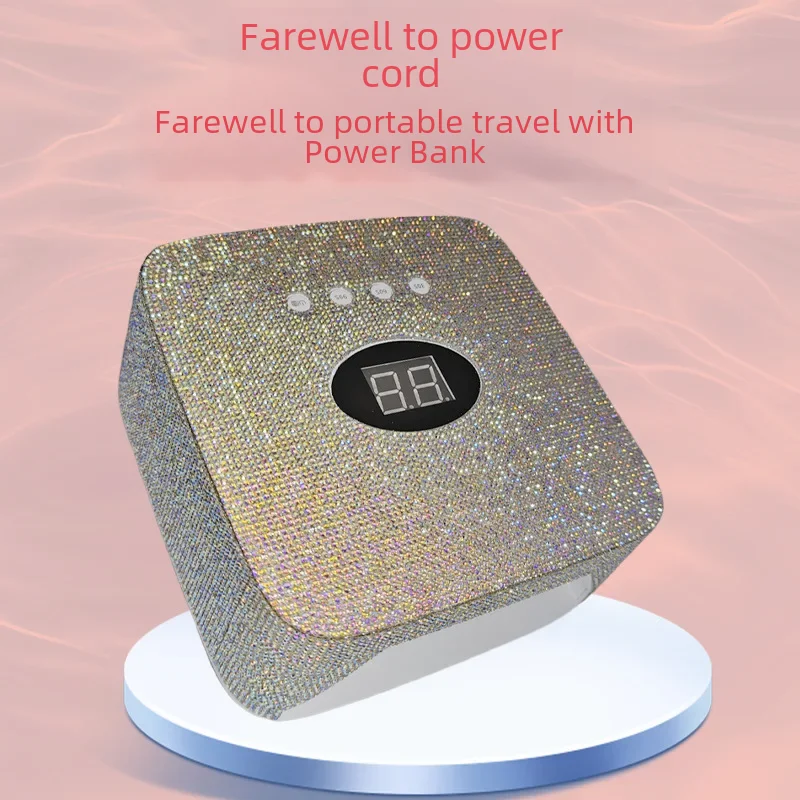 新品S50充電貼鑽美甲燈 光療燈可供電無線蓄電鑽石美甲烘乾機烤燈