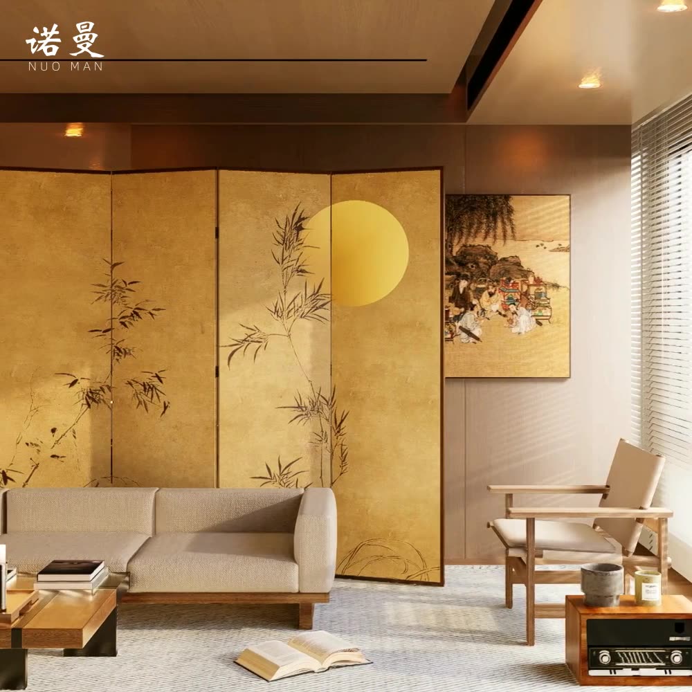 Tùy chỉnh 
            mới phong cách Trung Quốc cổ điển gấp màn hình phân vùng phòng khách di động che chắn khách sạn B & B tường trang trí cần cẩu gỗ nguyên khối màn hình gấp vách ngăn phòng ngủ bằng gỗ 