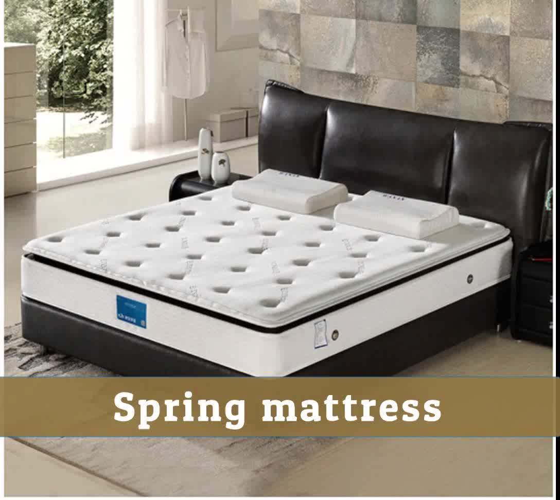 Spring Memory Foam Pillow Top Mattress Folding Round Bed Sponge