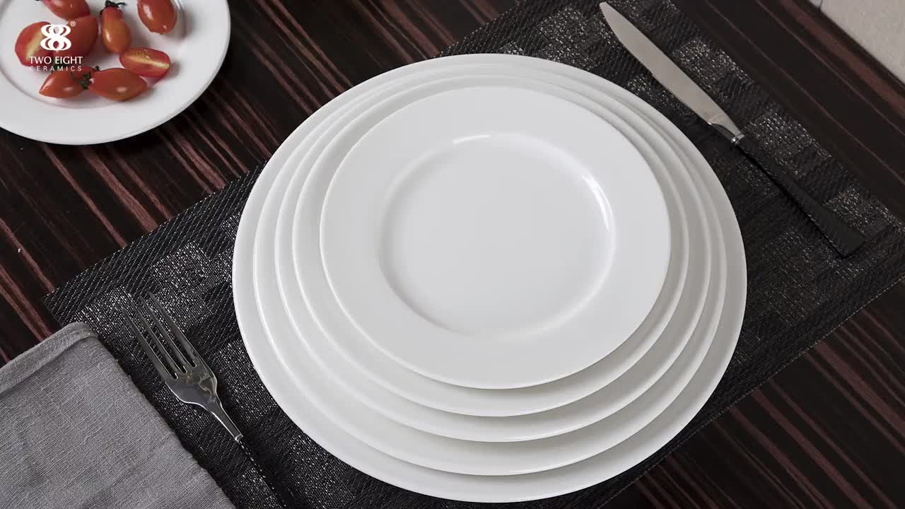 Fashion White Round Cheap Porcelain Custom Dinner Plates,Hot Sale Ceramic Banquet Plate Set