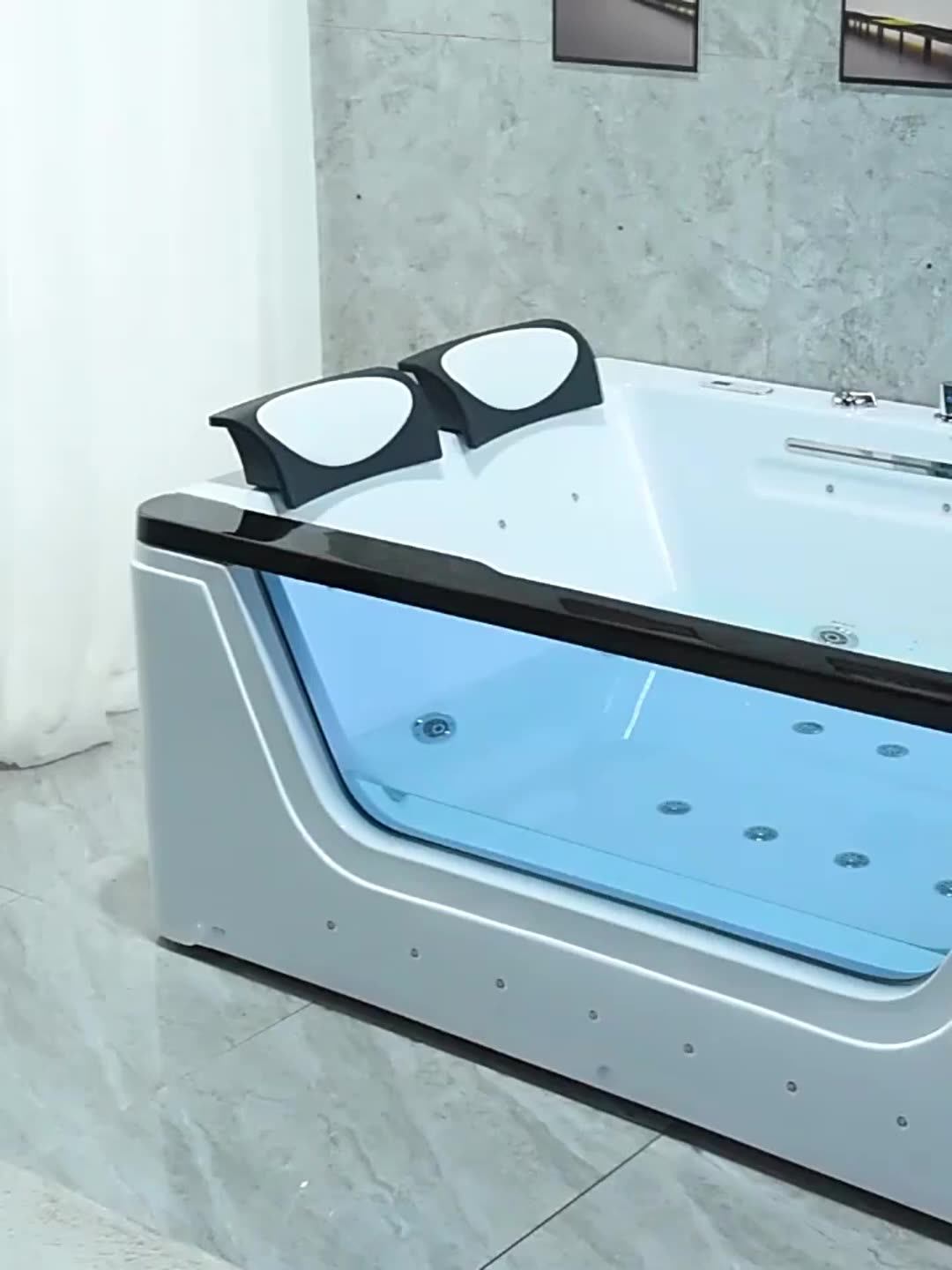 Luxury Highend 2 Person Stand Alone Indoor Hot Bath Tub Air Bubble