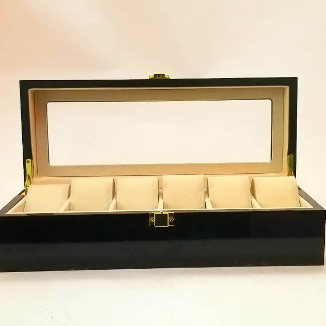 In Stock ! Hightend Customized Matte Lacquer Wood Watch Case 6 Slots