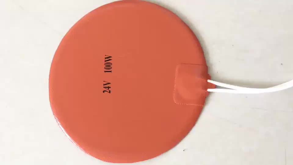 24v 100w Round Shape Silicone Rubber Heater Electric Heating Pad Buy