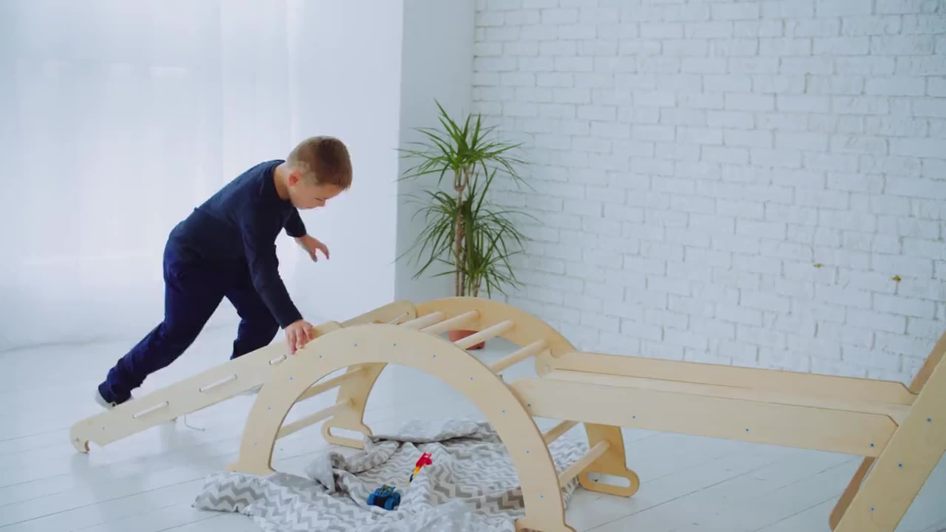 Lm Kids Playground Climbers For Toddlers Wooden Pickler Triangle With