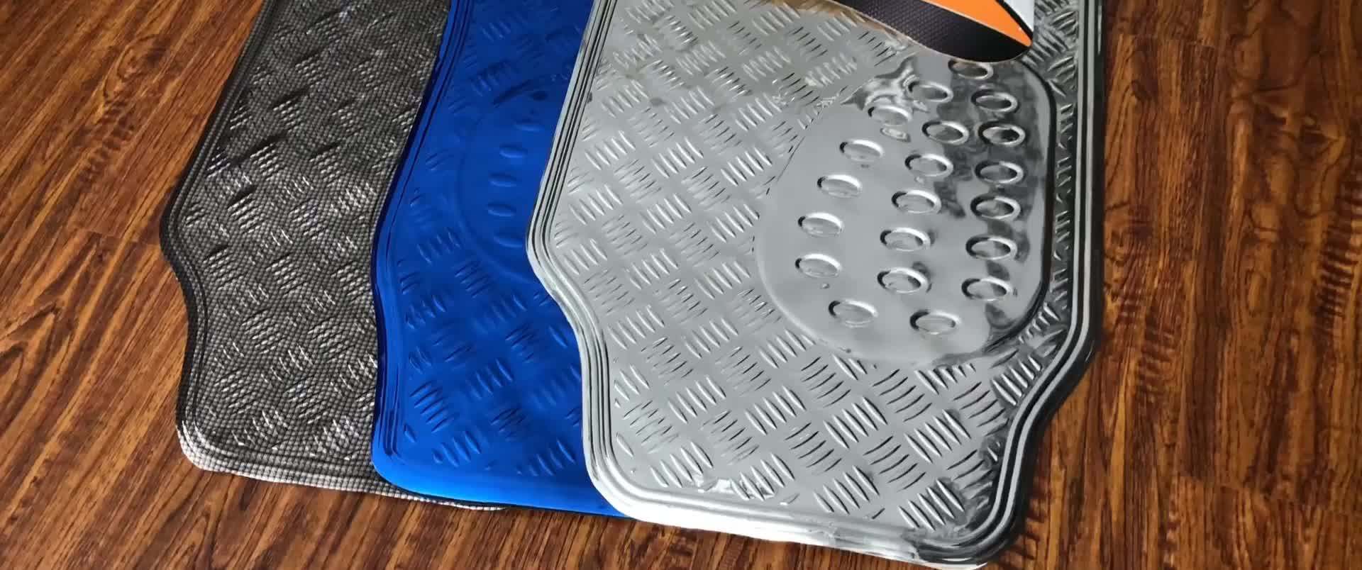 Cool Full Set Silver Aluminum Novelty Non Slip Car Mats Buy Pilates