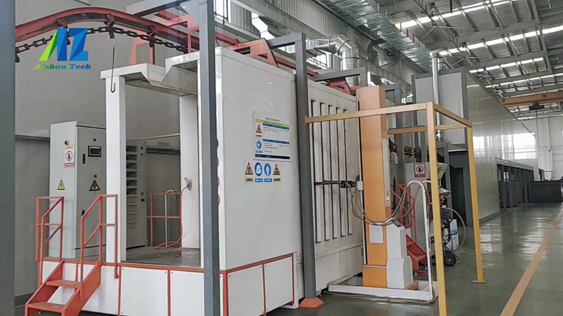 Automatic Powder Coating Booth Electrostatic Powder Coating Line