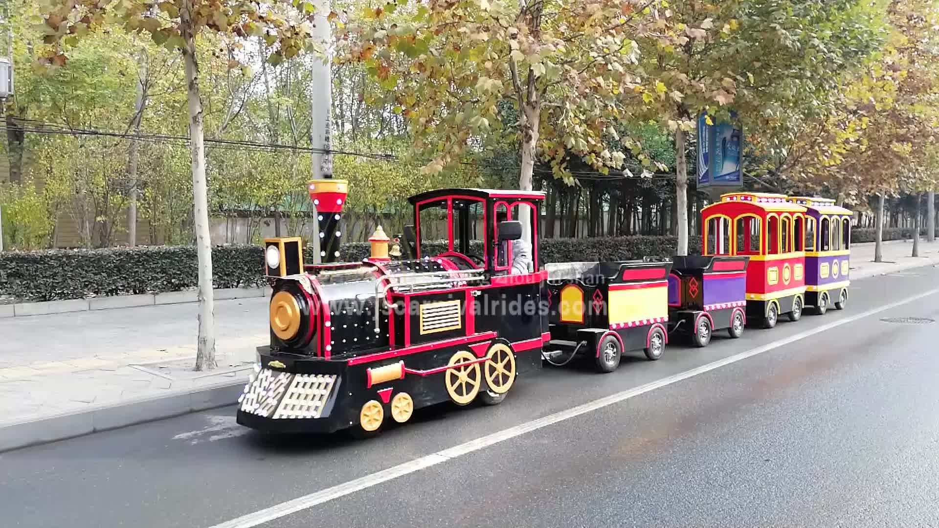Amusement Trackless Train Fiberglass Used Trackless Train For Sale