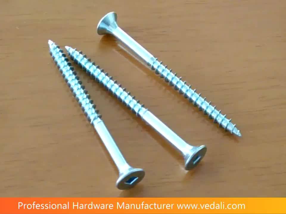 Square Drive Robertson Wood Screws Flat Head Steel Fastener Galvanized