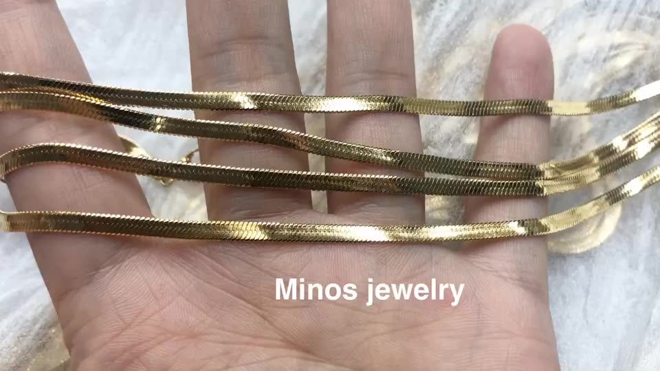 HAQUIL Herringbone Snake Chain Necklace - Stainless Steel Jewelry For Men & Women