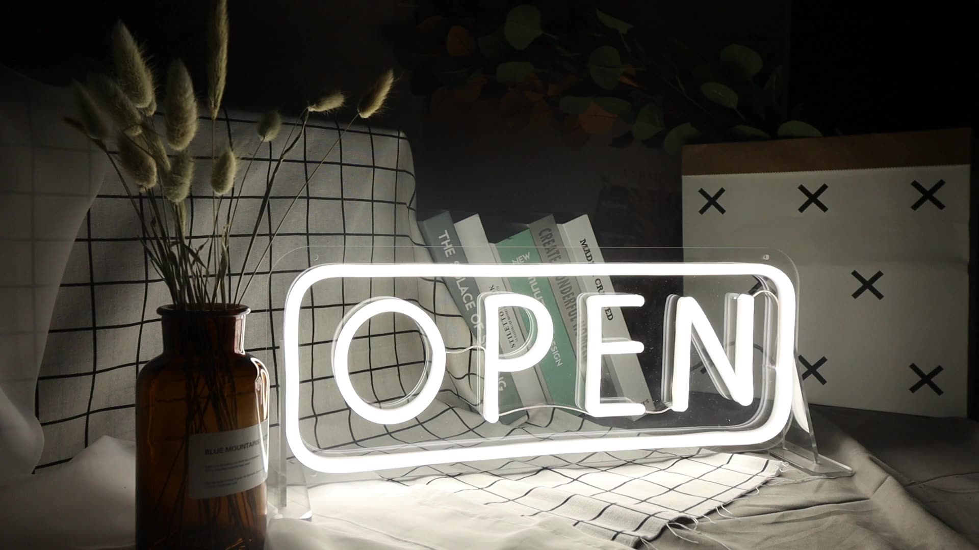 Best Battery Powered Flex 24 Hours Open Lettering Sign Led Neon Open