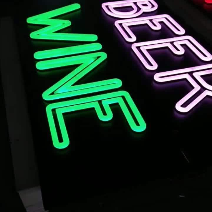 Neon Or Led Light Sign With Acrylic Face Stainless Steel Side Buy Led