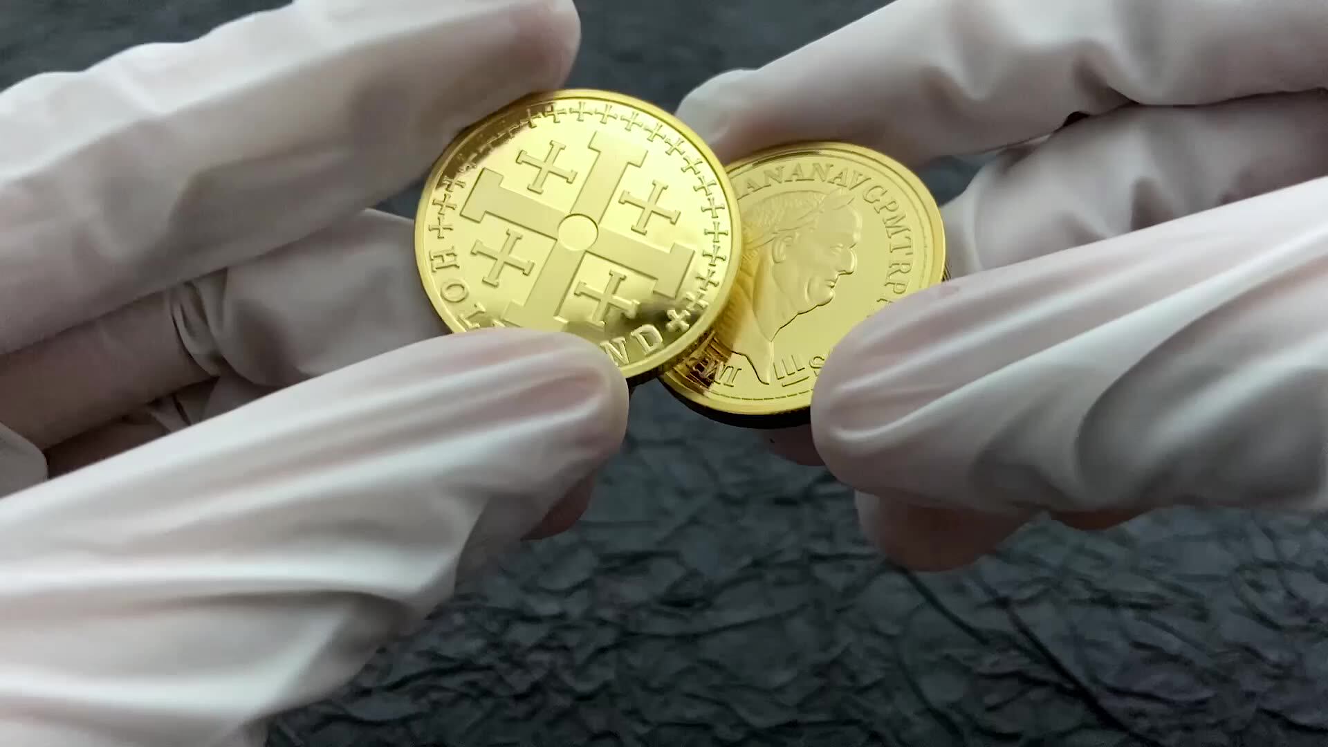 New Arrivals 24k Gold Plated Shinny Mirror Coin 30/40 Mm Metal