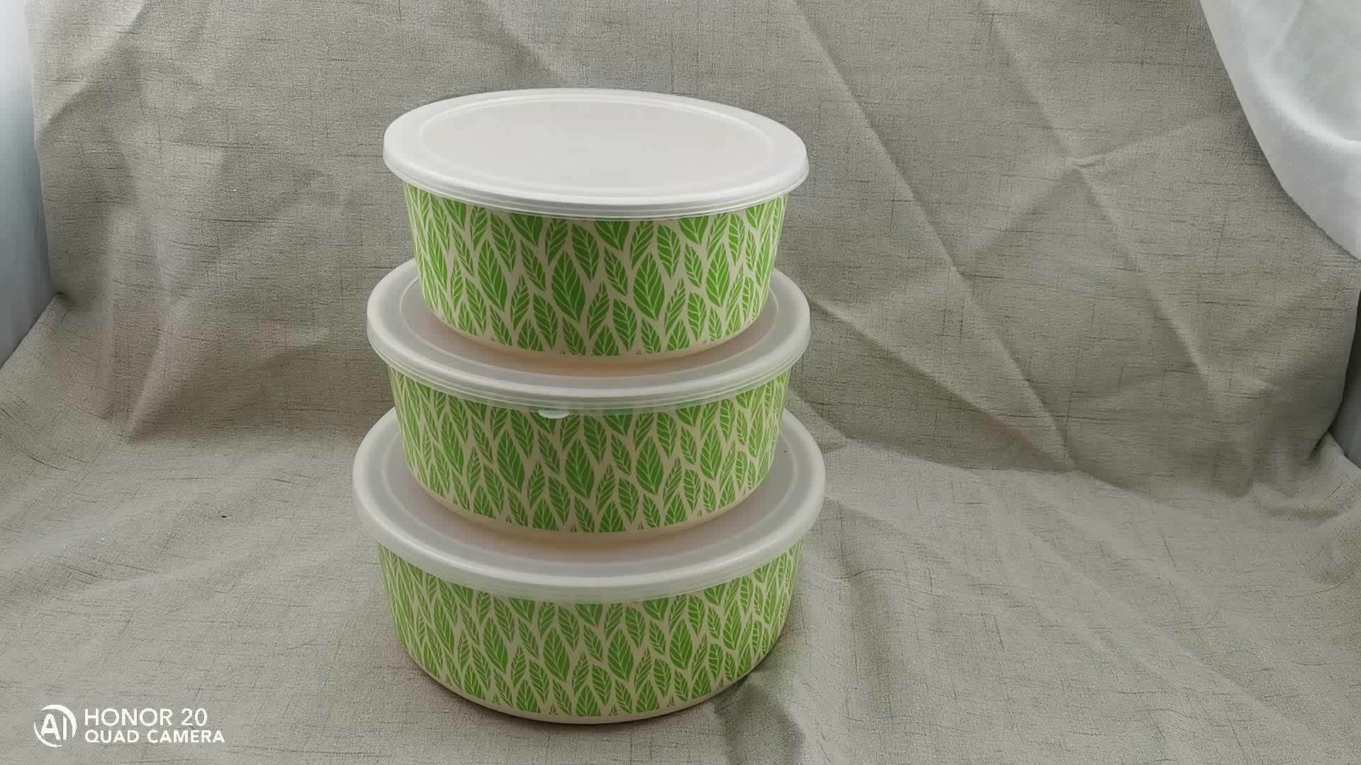 Wholesale Eco Bamboo Fiber Food Container Bamboo Fiber Bento Lunch Box