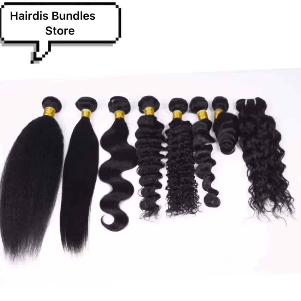 Blue Band Hair Burmese Curly Raw Hair Bundles,Malaysian Virgin Hair