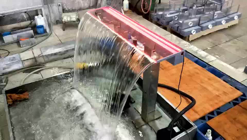 Easy Install Acrylic Wall Water Blade Swimming Pool Indoor Decorative