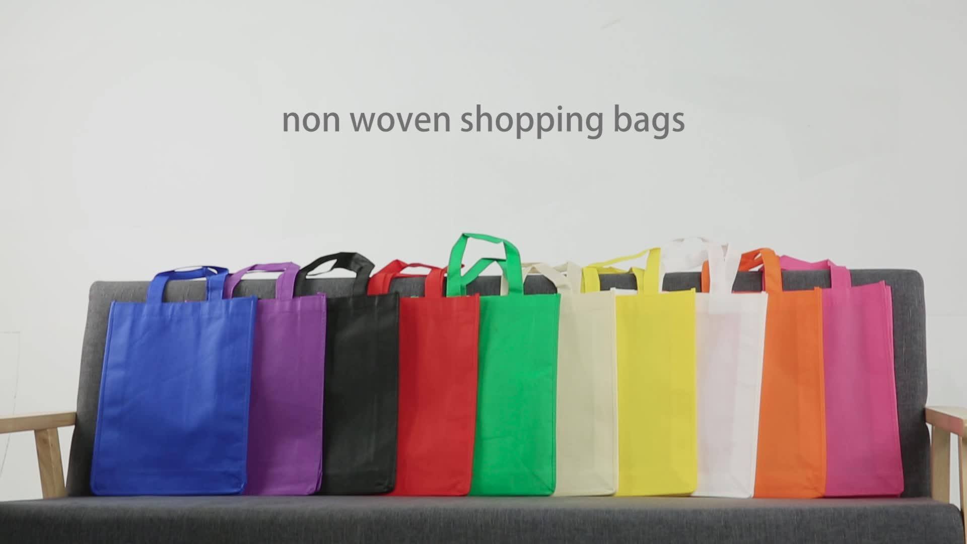 Hot Sell Promotional Custom Printed Logo Tote Recyclable Shopping Pp