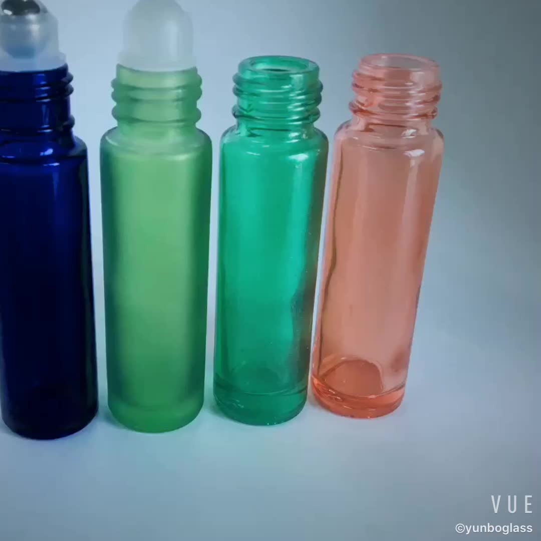 Download Glass Bottles,Green Frosted Glass Roll On Containers W ...