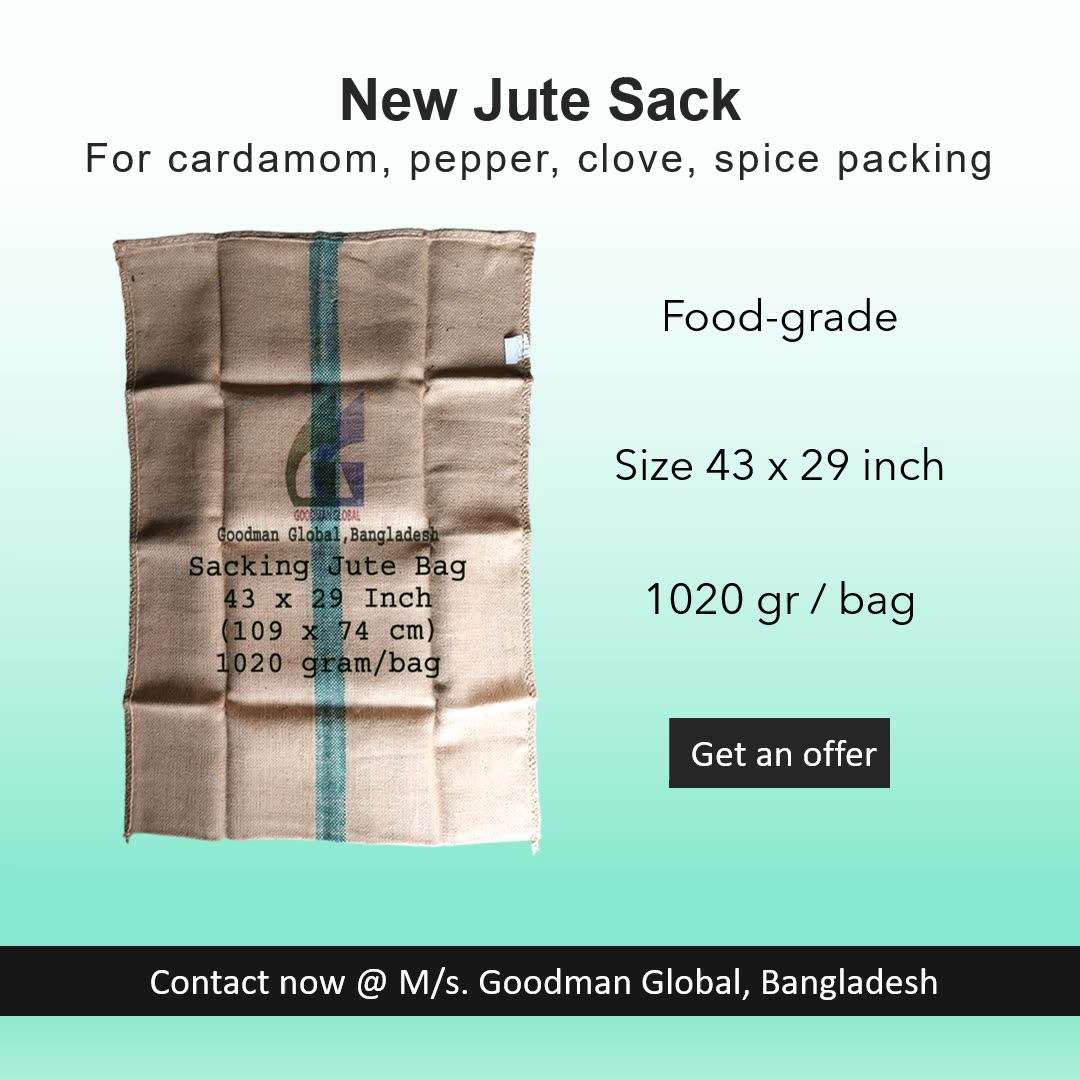 New Jute Sack 109x74 Cm 1020g For Spice Pepper Clove Cardamom Foodgrade Gunny Bag Empty Burlap