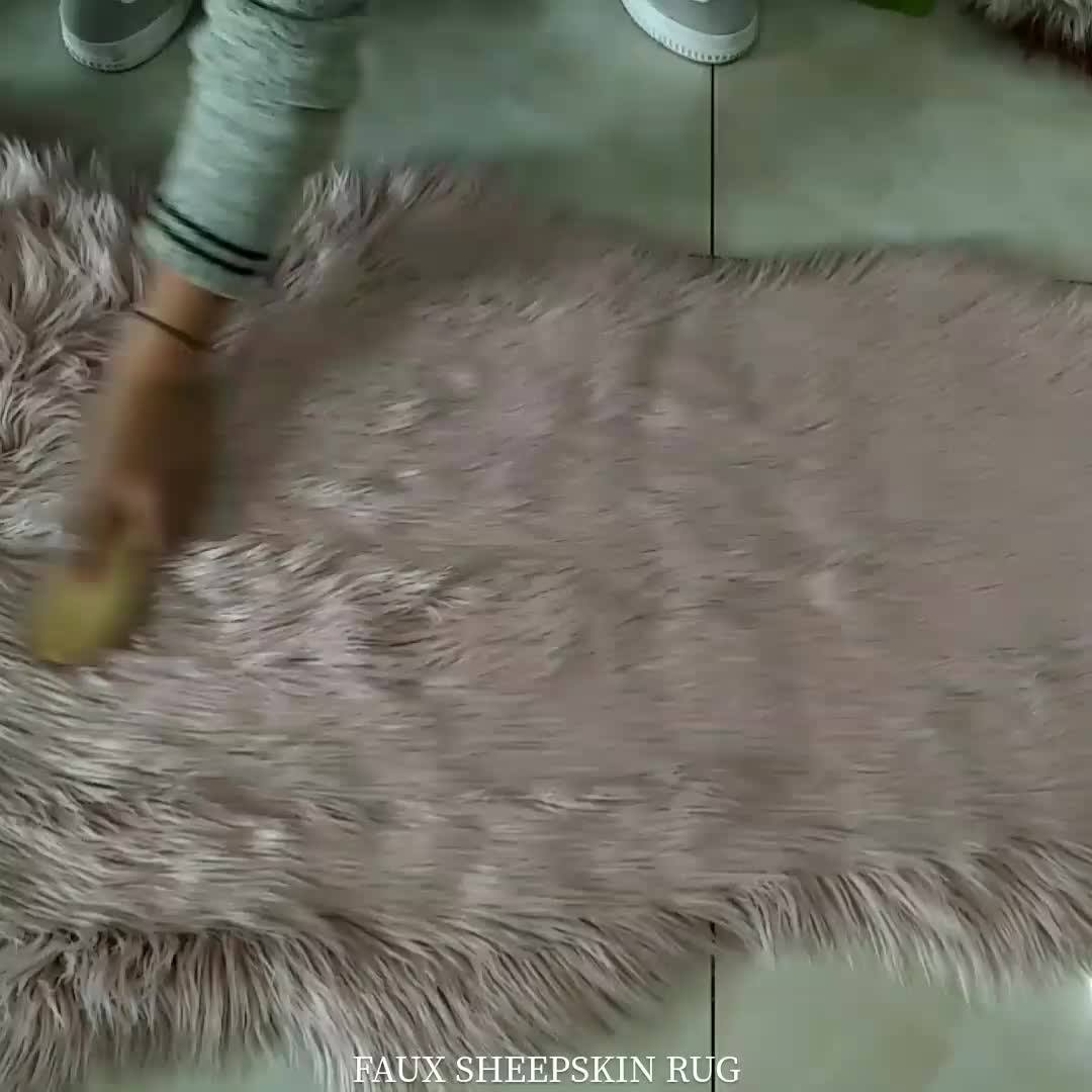 New White Faux Vegan Sheepskin Flokati Fake Fur Fluffy Rug Buy Fur