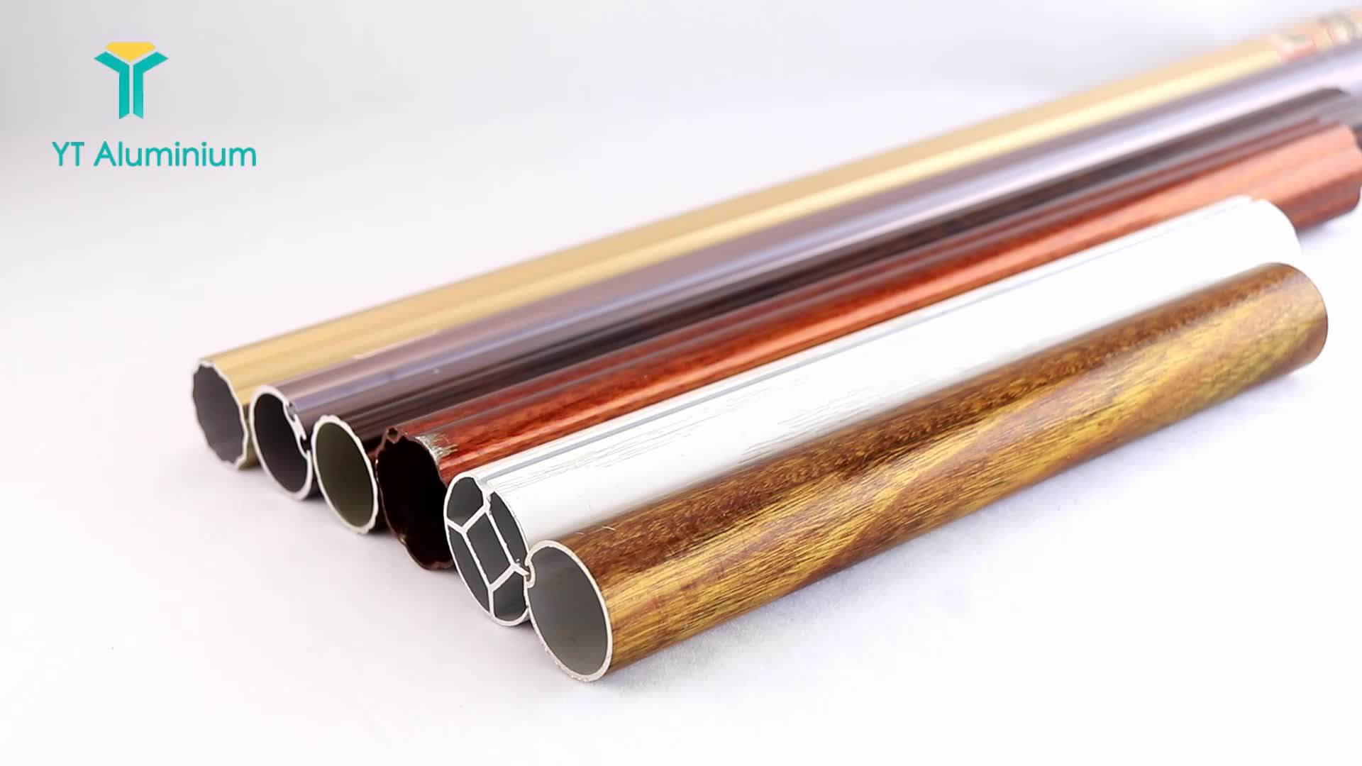 Grey European Curtain Rods Sets With High Quality Aluminium Curtains