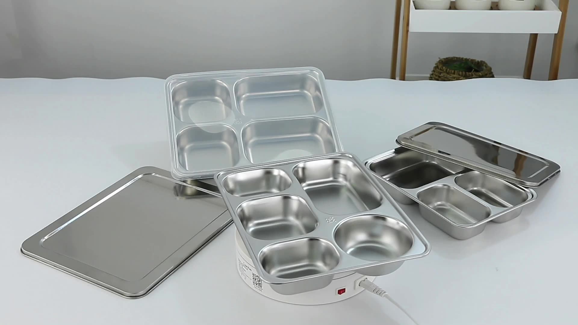 Hot Selling Divided School Lunch Tray Dinner Dish Plate Metal Stainless