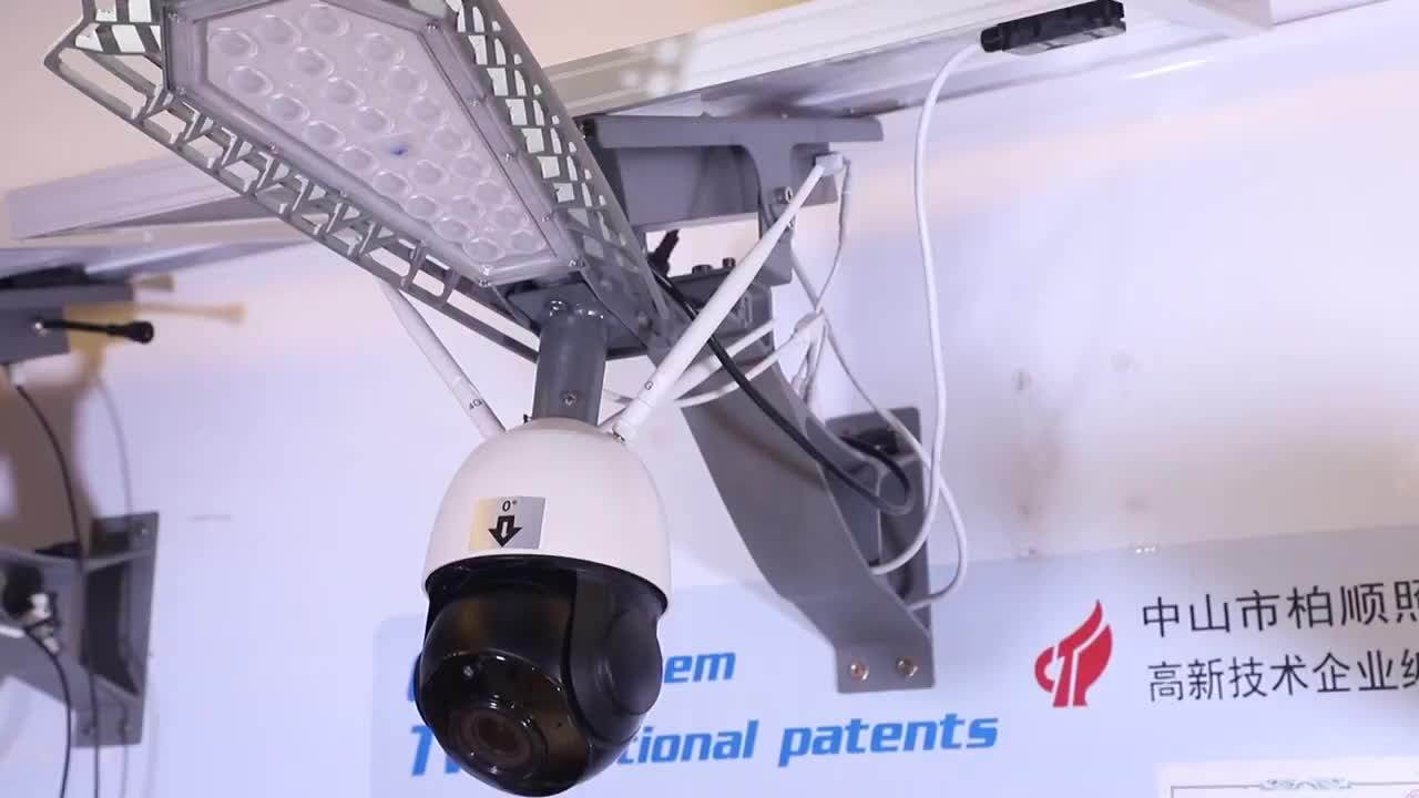 Lap Wireless Remote Control 4g Wifi Camera Cctv 60w Solar Street Light