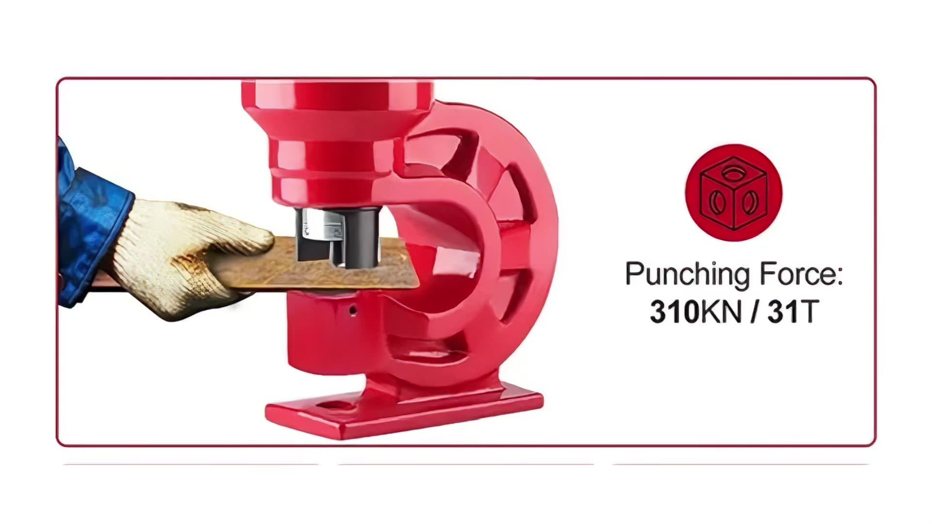 Ch60 Hydraulic Knockout Punching Tool Digger Puncher Power Metal