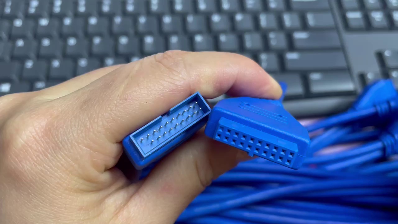 Cáp nối dài bo mạch chủ USB3.0 19Pin IDC đực sang cái 0.3m 0.5m 20P/19Pin Cáp dữ liệu M/F Đầu nối IDC