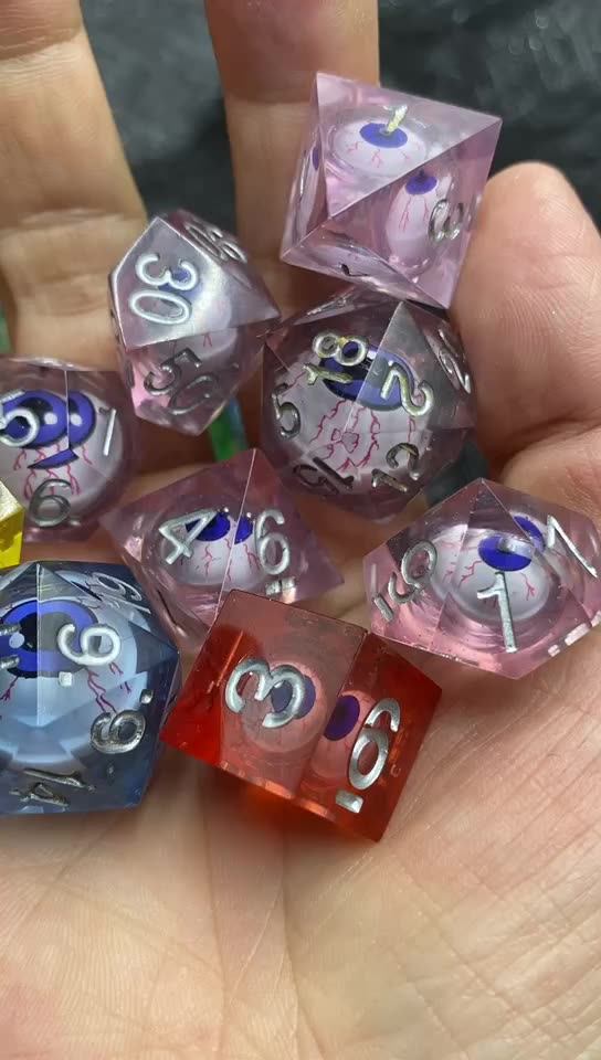 Resin Sharp Edges Polyhedral Rpg Dice Set D&d Dice Rpg Game D20 Resin
