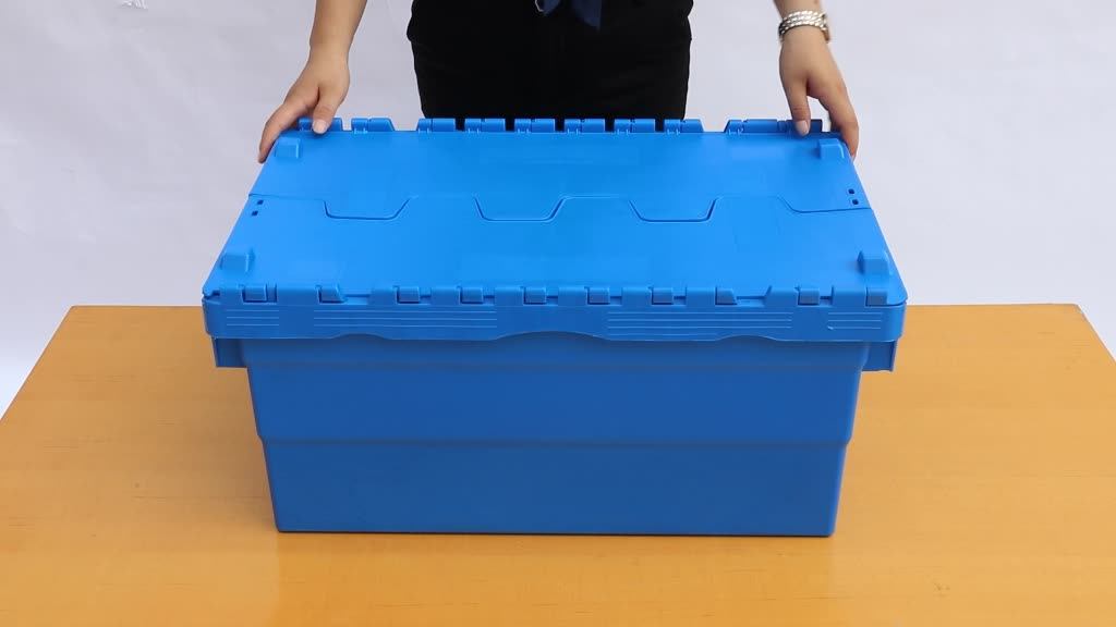 Round Trip Totes Plastic Storage Crate With Hinged Lid Box Buy Round