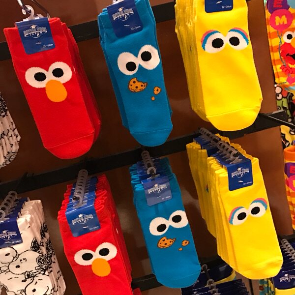 Japan USJ Universal Studios Sesame Street History Nubi Cute Pure Cotton Socks