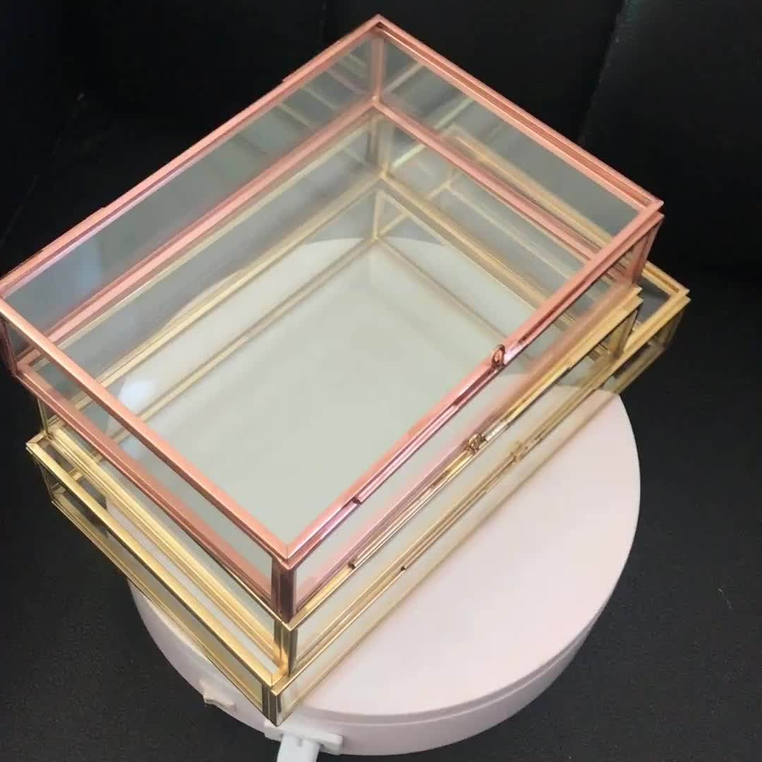 / Keepsakes Box Or Decorative Storage Box / Stained Glass Tea Vintage Small Glass Boxes * Large