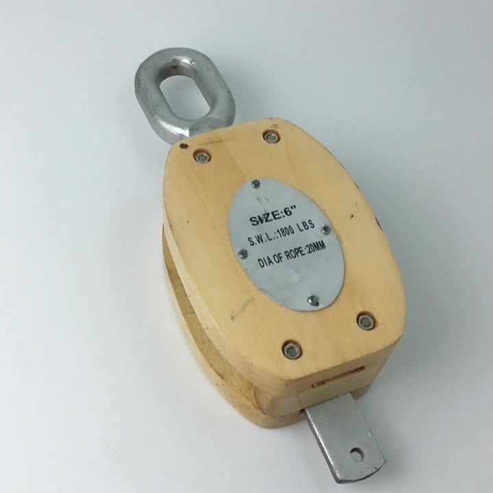 Wood Pulley Blocks With Eye Swivel With Three Sheave Buy Wood Pulley