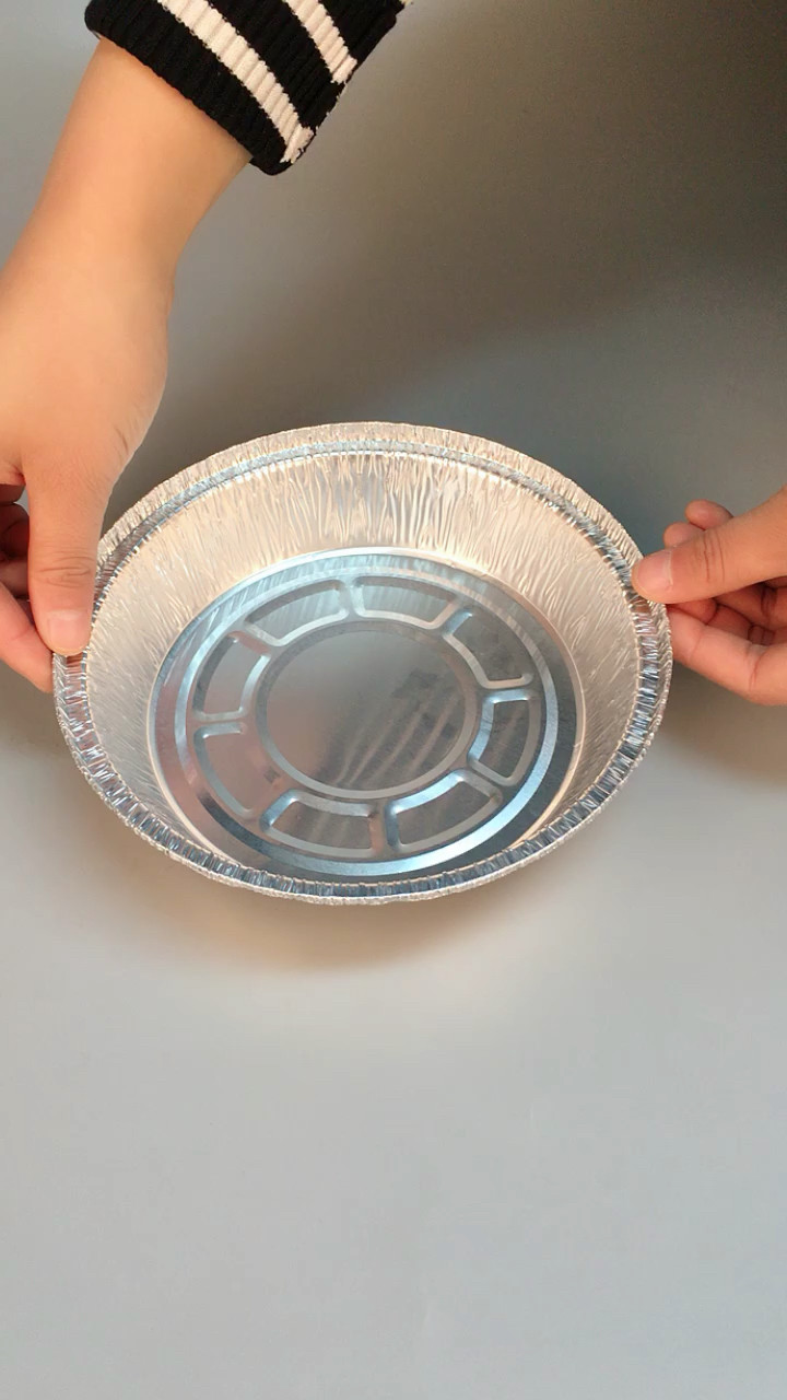 Round 7 Inch Disposable Pizza Baking Pan,Aluminum Foil Container,Round