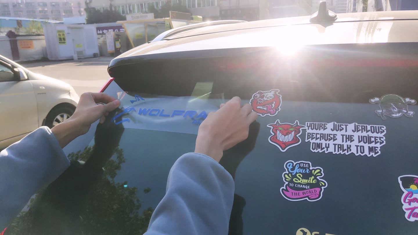 Outdoor Use Custom Weatherproof Die Cut Logo Window Sticker Lettering