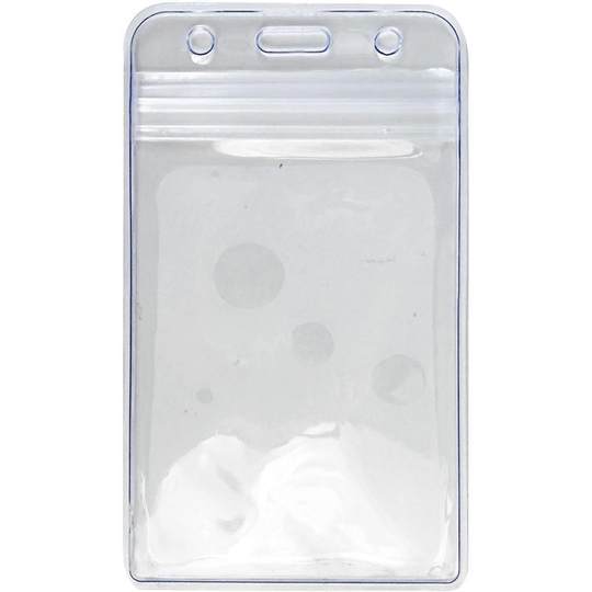 得力防水型证件卡10个装卡套工作证壳子塑料透明工作牌胸牌保护套学生证透明塑料PVC横竖款5758