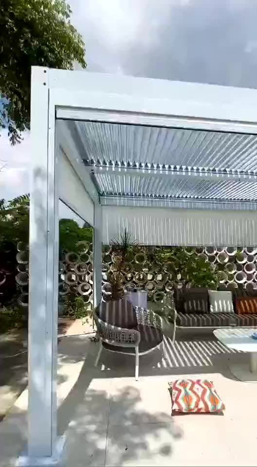 Pergola Aluminium Profile Strong Canopy Aluminum Gazebo With Shutters