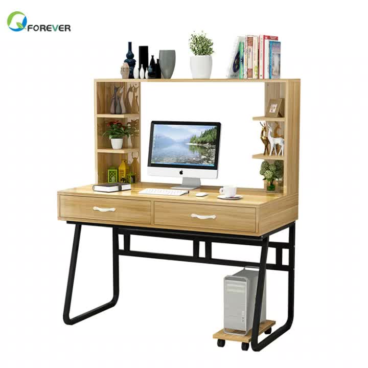 Modern Easy 2 Go Student Desk With Bookcases for Large Space