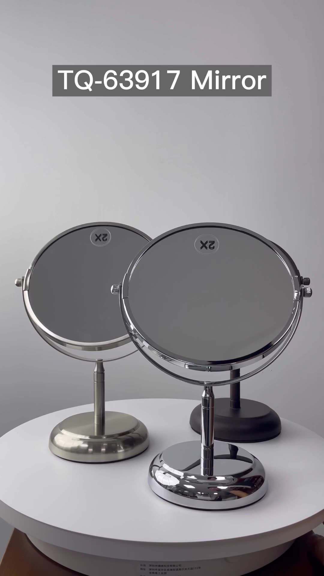 Professional Makeup Magnifying Mirror Classical Round Table Iron Mirror
