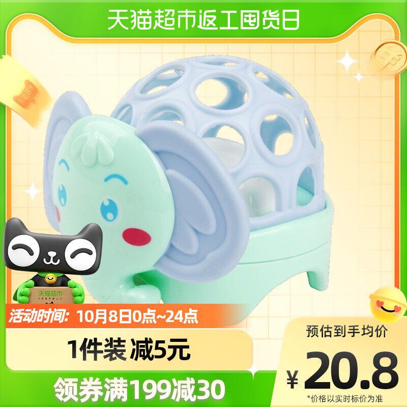 Baby educational toy tooth-fixing device hand rattle soft rubber ball hand grabbing ball can bite puppies 3-6-12 months can be boiled