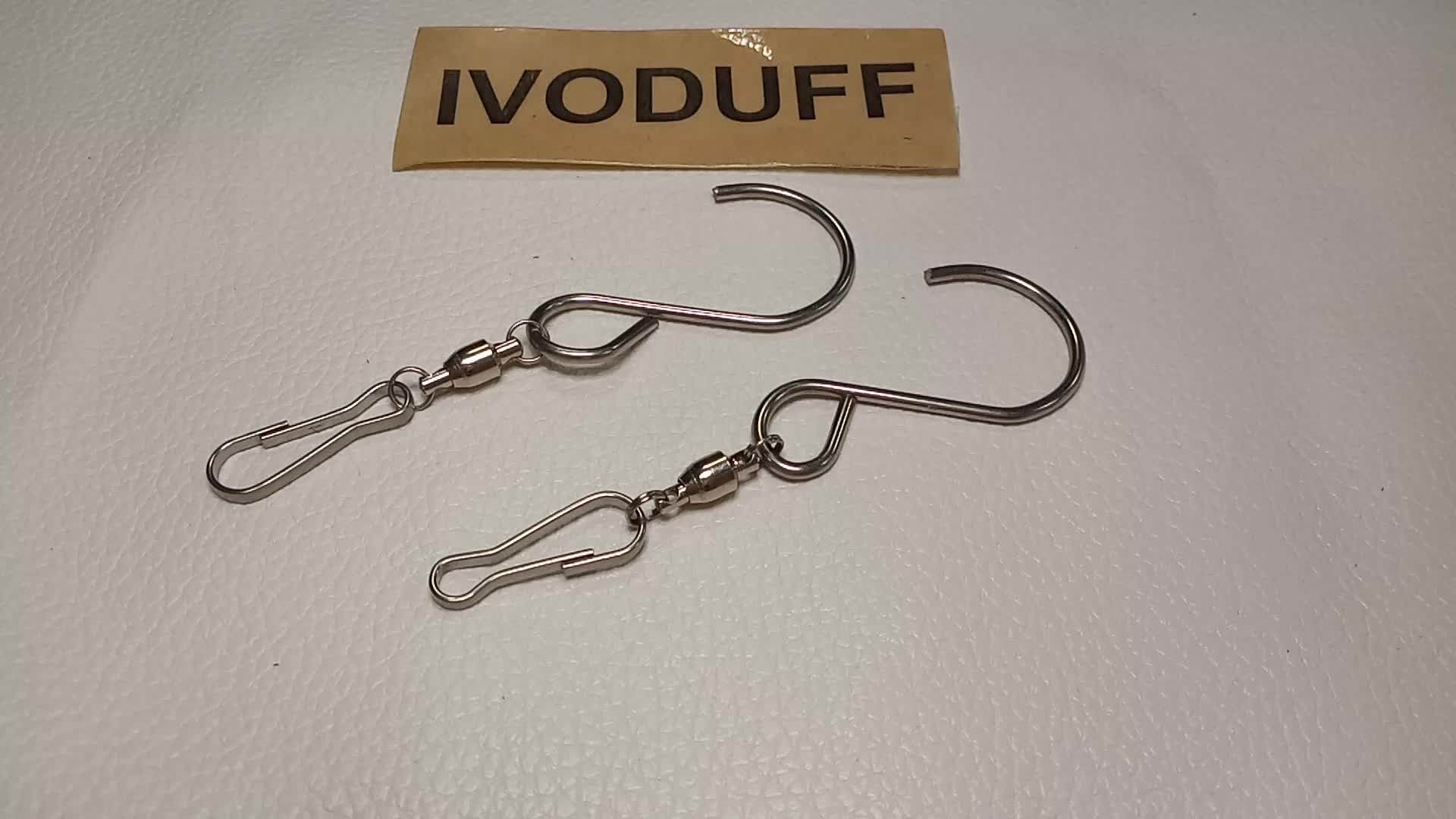 Ivoduff Spinning Swivel Clip Hanging S Hooks Wind Spinner Rotate Spiral