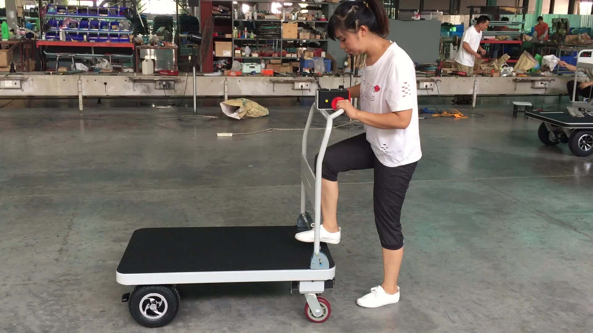 Hg101 High Quality Electric Trolley Cart Motorized Hand Truck Power